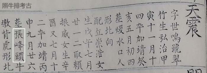 三修谱记载仲华公的曾孙谢天震 三修谱记载天震公.jpg