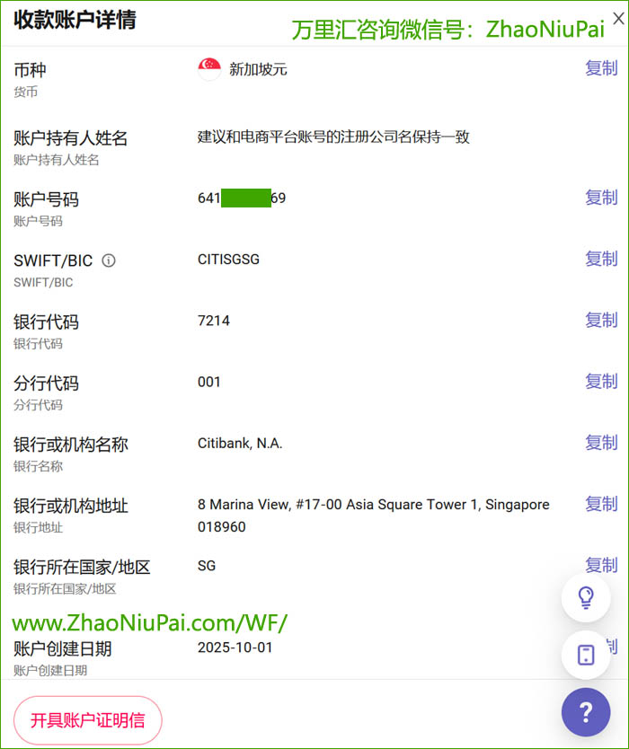 万里汇WorldFirst的SGD新加坡账户.jpg